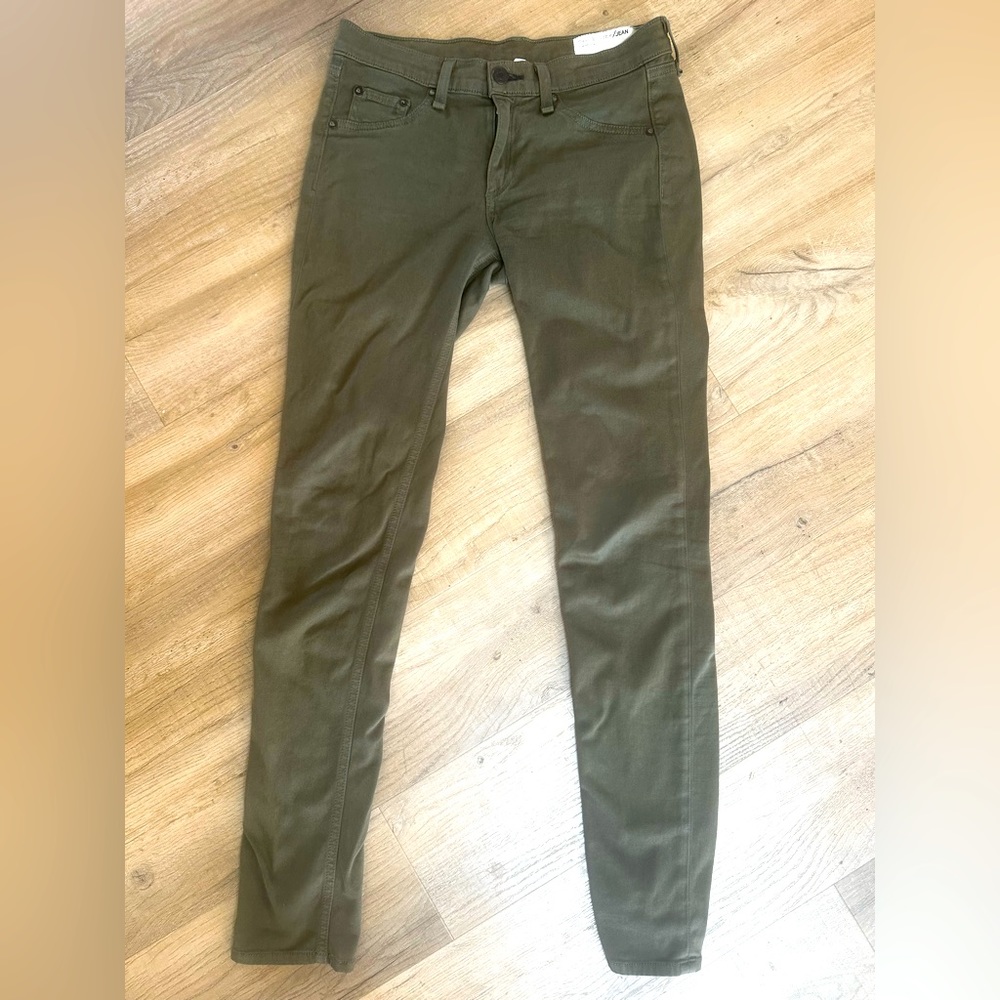 Rag & Bone soft green jean legging size 27